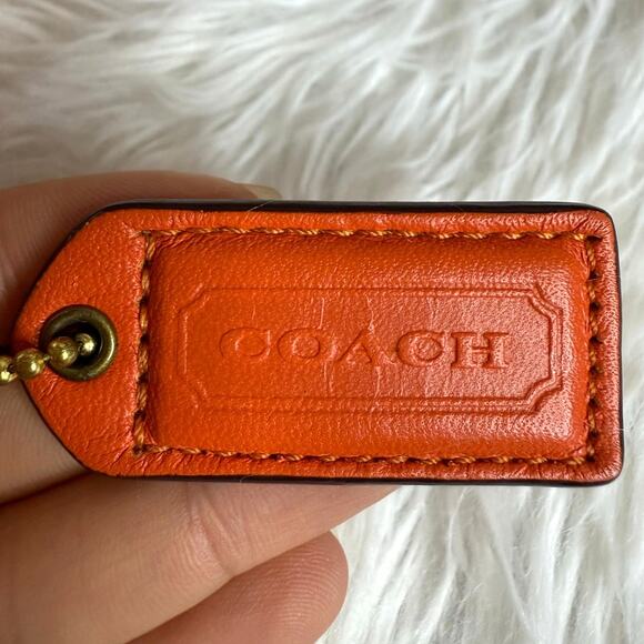 2" y2k COACH Vintage Fob Bag Charm Hang tag Hangtag - Picture 1 of 2